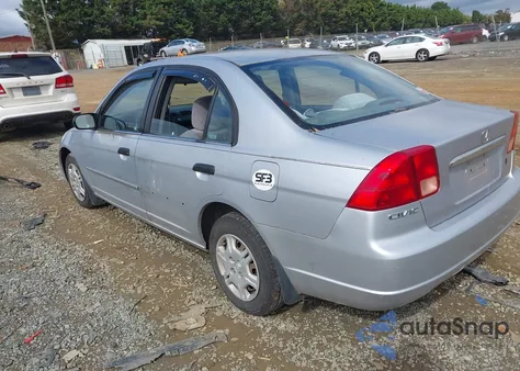 2001 Honda Civic Lx из США, поврежденный, VIN 1HGES16561L049794